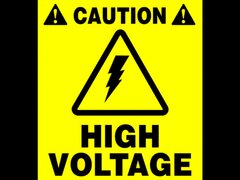 Sign caution high voltage