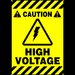 Sign caution high voltage